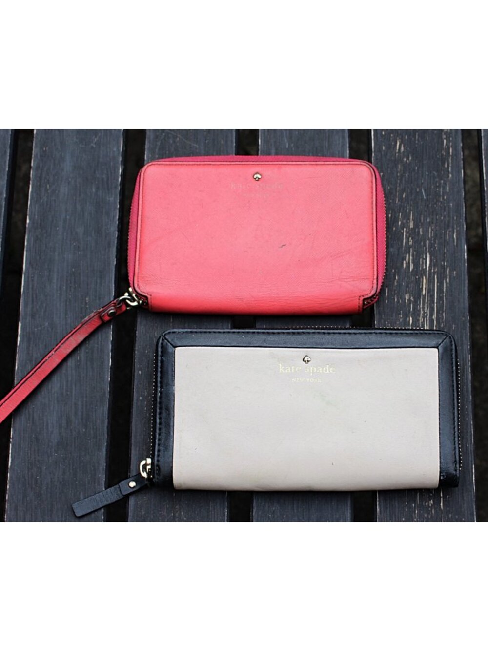 Bundle of 2 Kate Spade Wallets - Pre-Owned - Sunset Court Continental + ZIppy